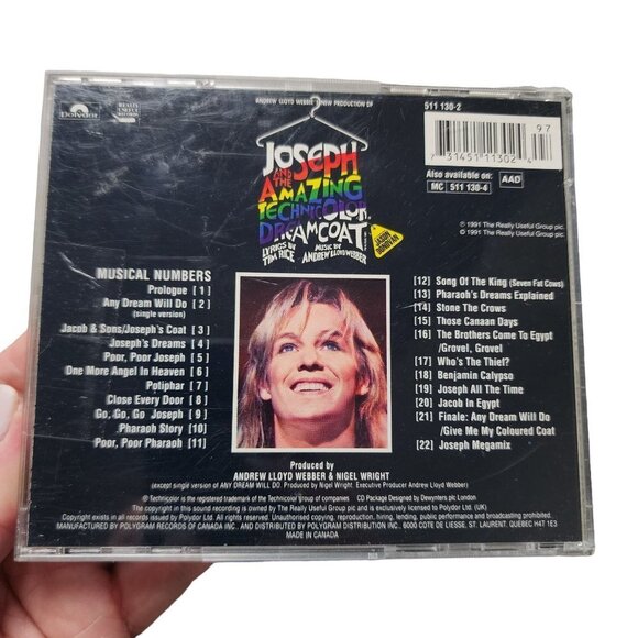 Joseph and The Amazing Technicolor Dreamcoat Jason Donovan Original Lead CD - Picture 2 of 2